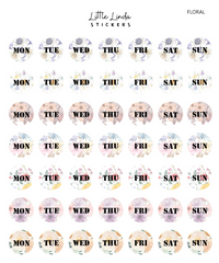 2024 | Days of the Week - Abbreviated | Florals