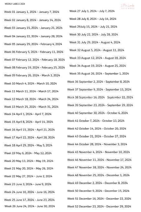 2024 | 52 Week Strips