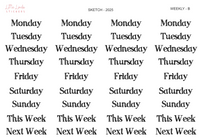 2025 | Weekly - Classic