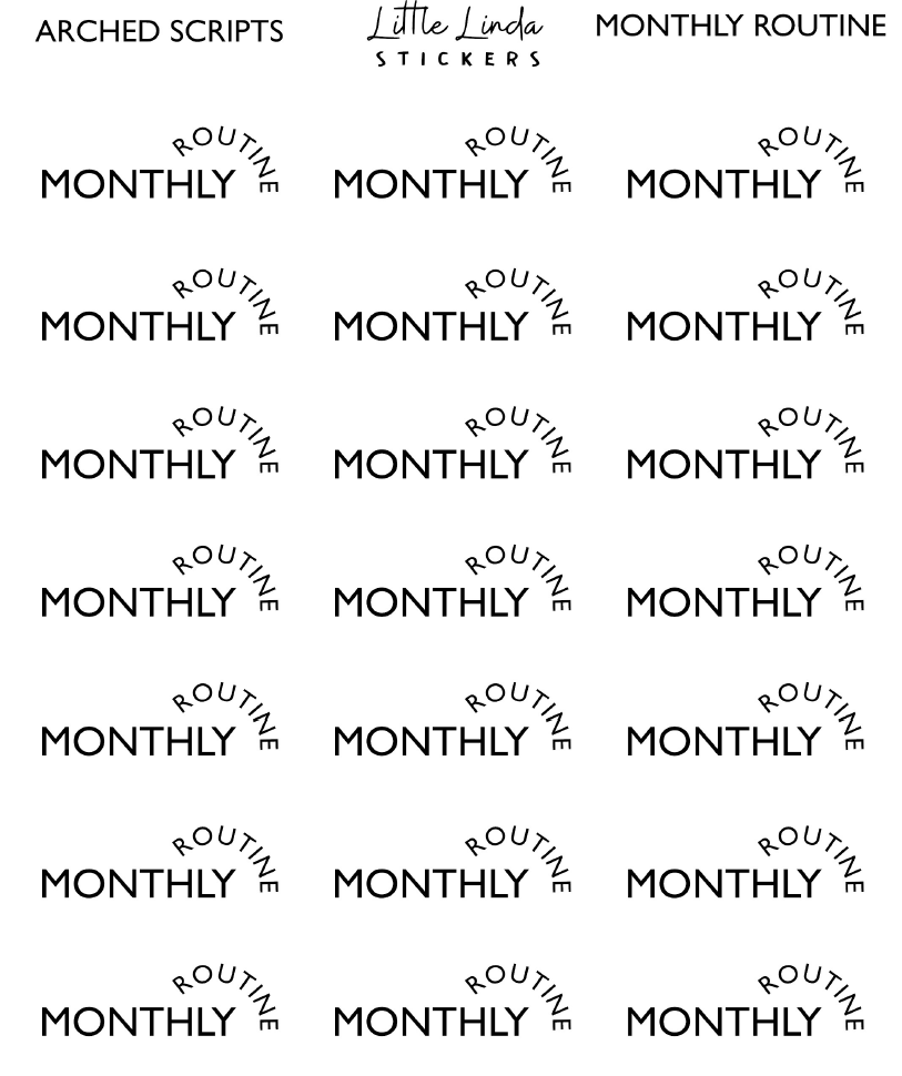 Monthly Routine - 2023