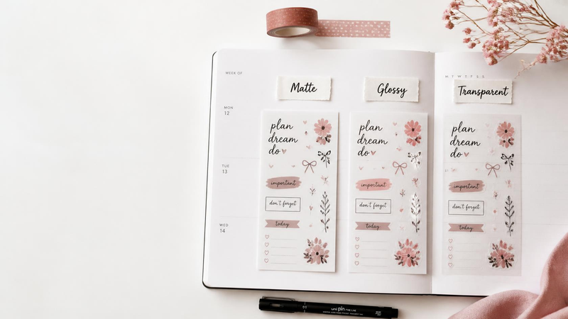 Matte vs Glossy vs Transparent Stickers: Which Finish Should You Choose?