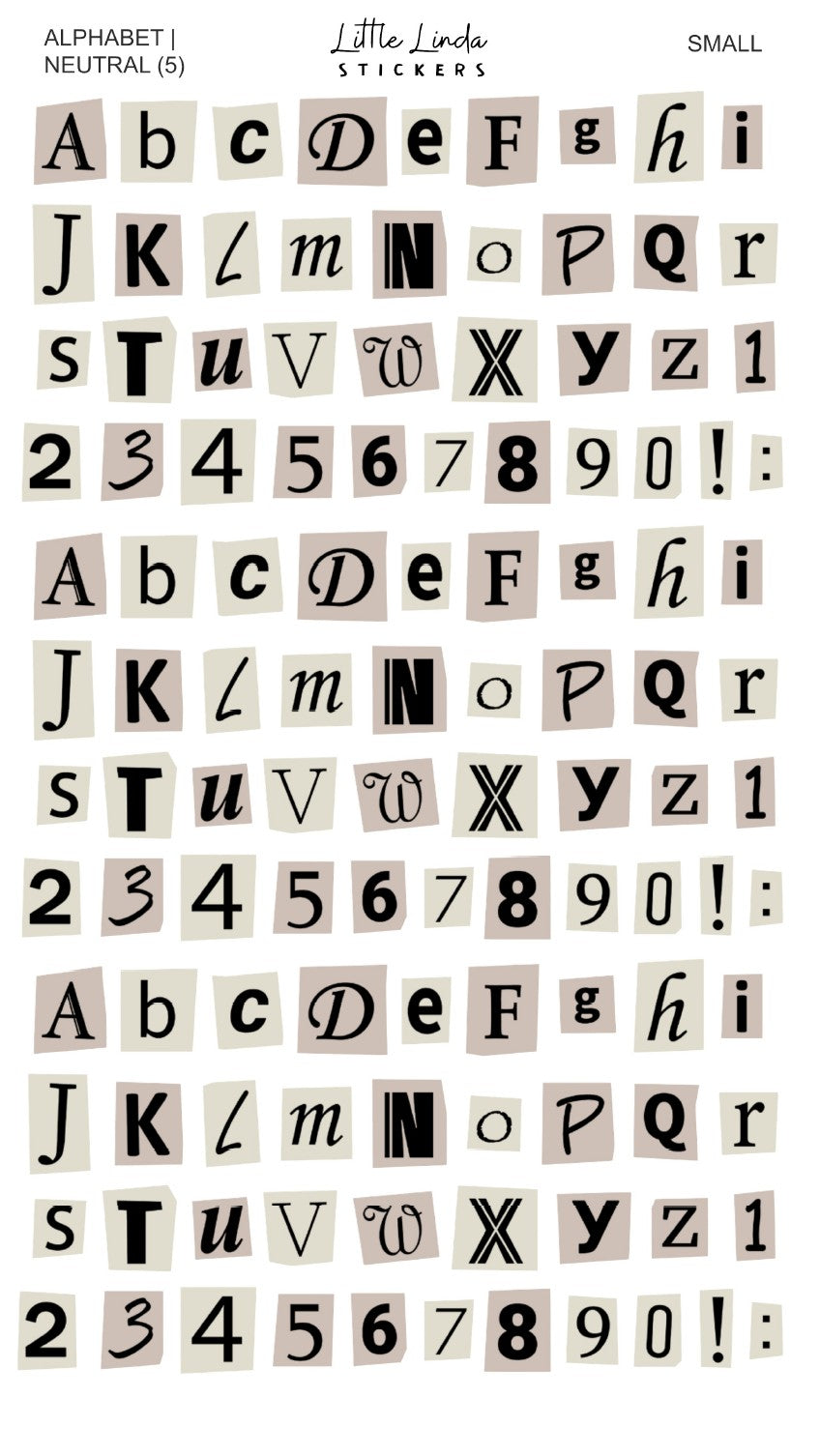 Junk Journal | Alphabet - Neutral