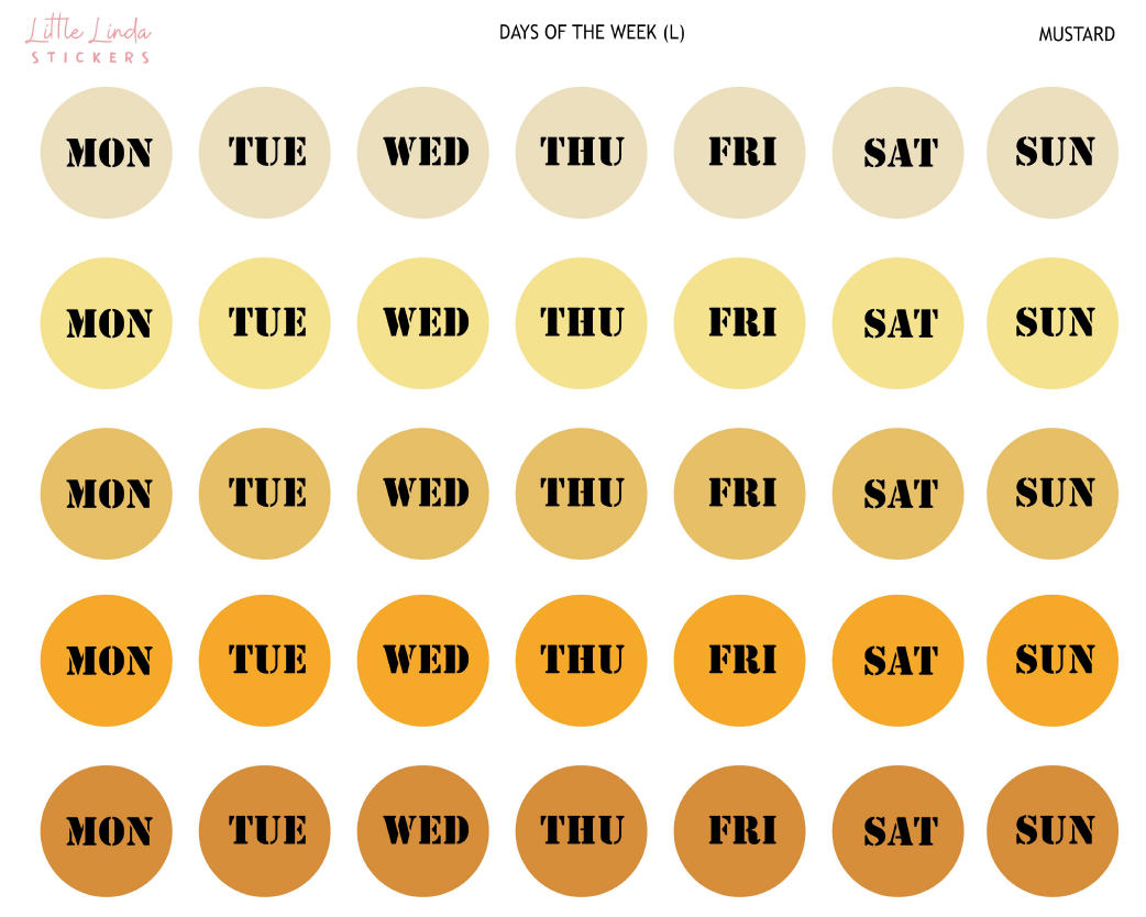 2024 | Days of the Week Circle - Large