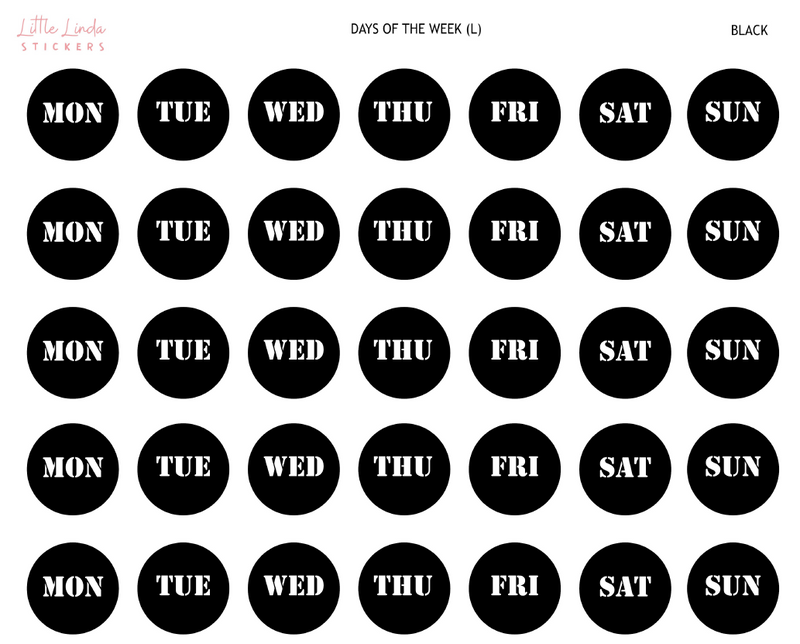 2024 | Days of the Week Circle - Large