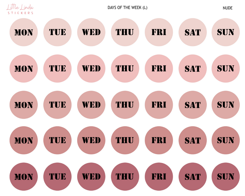 2024 | Days of the Week Circle - Large