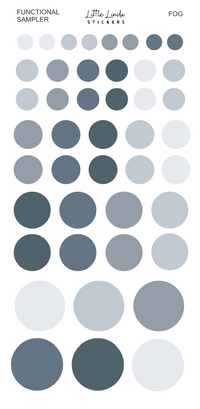 2027 | Sampler Dots | The Basic Edit planner stickers, Fog / Glossy