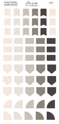 2027 | Sampler B | The Basic Edit planner stickers, Oat / Glossy