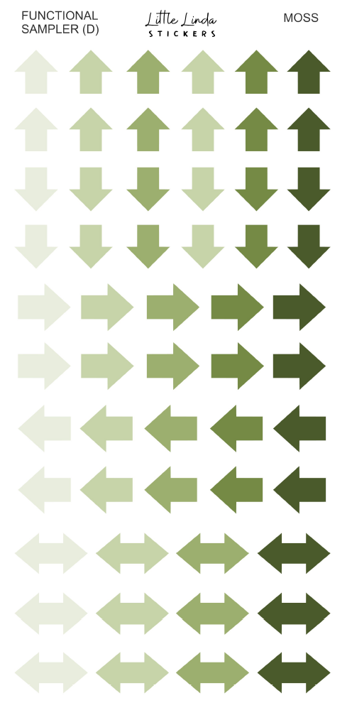 2027 | Sampler D | The Basic Edit planner stickers, Moss / Glossy
