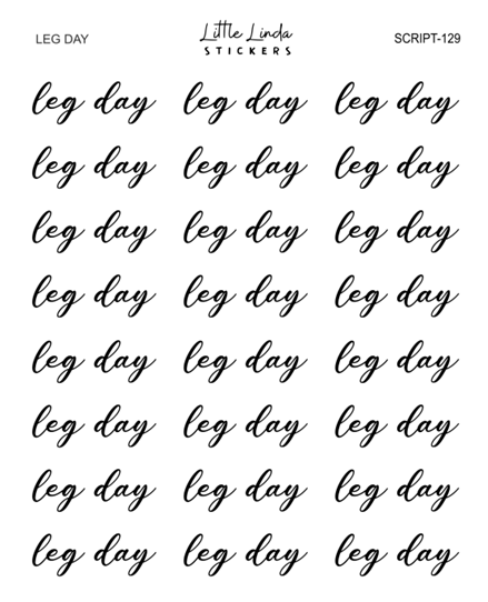 Leg Day | SCRIPT