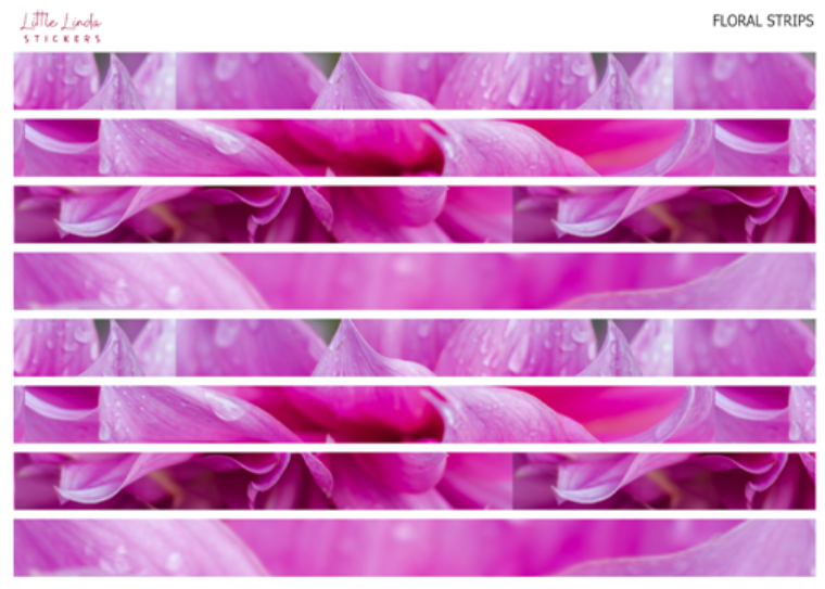 Floral Washi Strips | Style 10 - 18