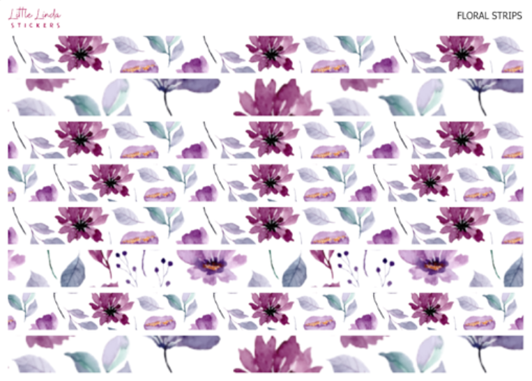 Floral Washi Strips | Style 1 - 9