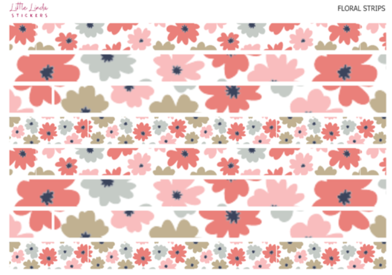 Floral Washi Strips | Style 1 - 9