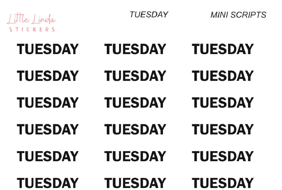 Days of the week - Mini Scripts