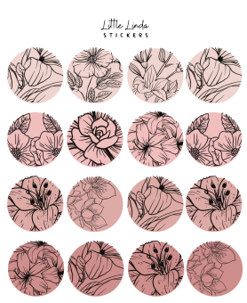 Minimal Floral Line - Circles 1