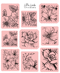 Minimal Floral Line Stamps V1