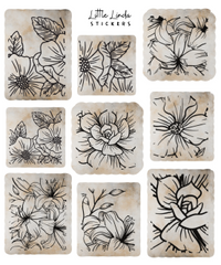 Minimal Floral Line Stamps V1