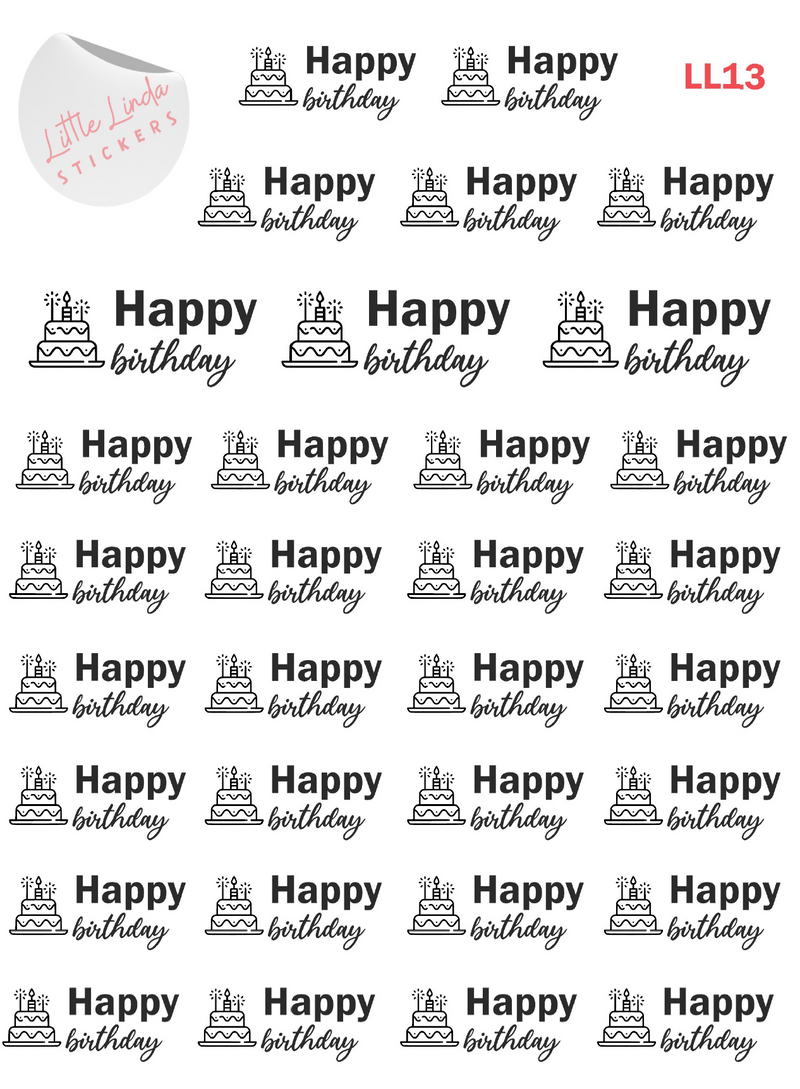 Happy Birthday Stickers