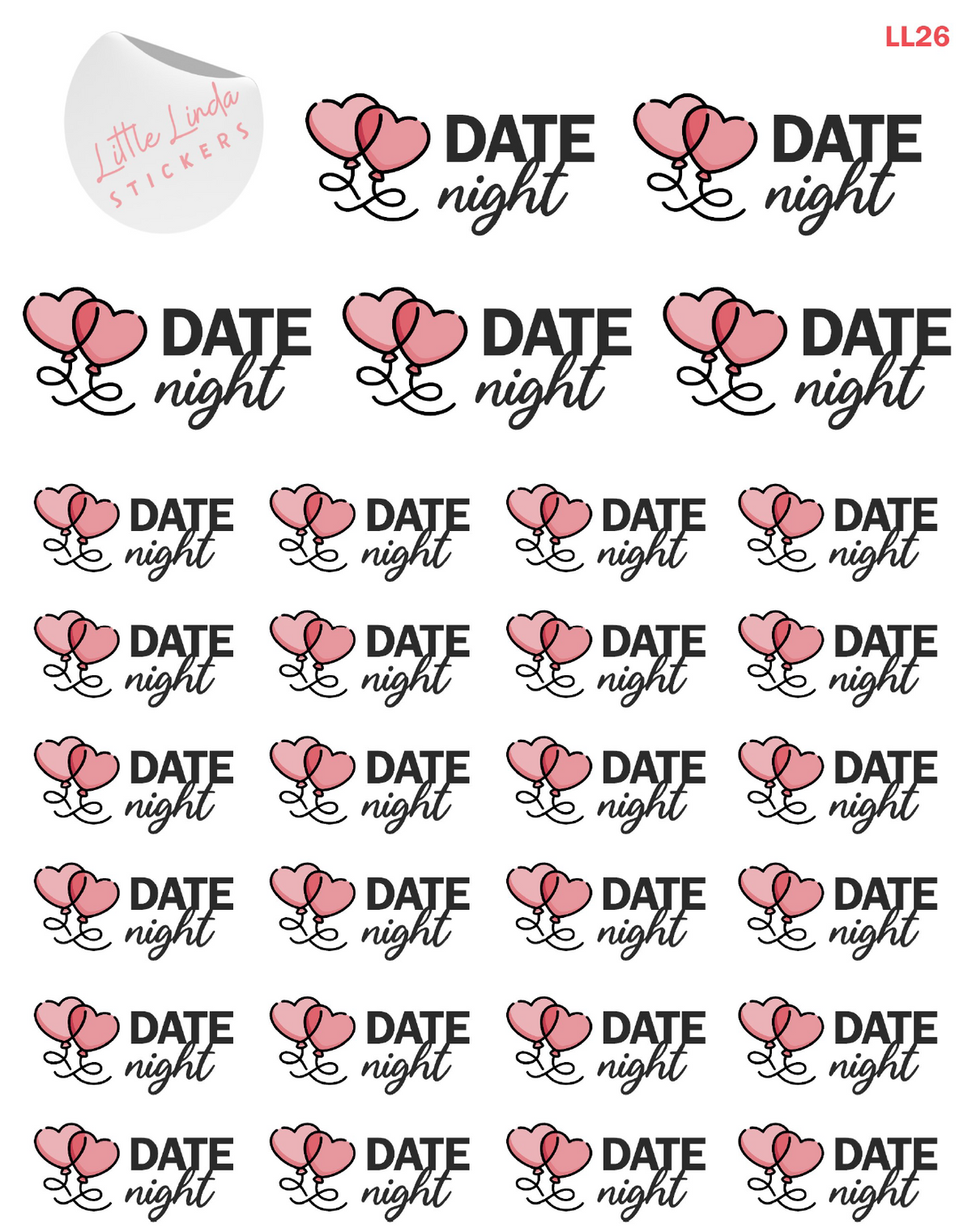 Date Night Stickers