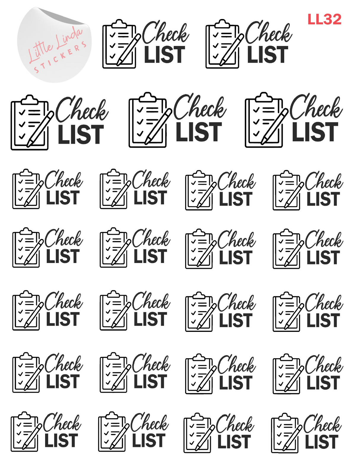 Checklist Stickers