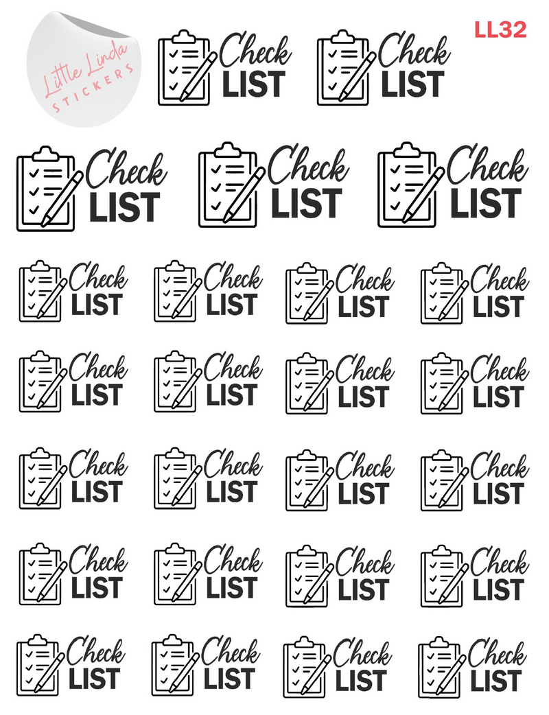 Checklist Stickers