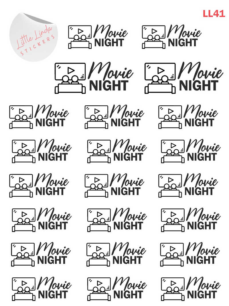 Movie Night Stickers