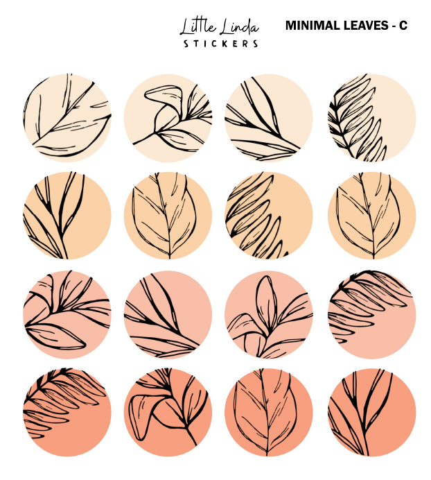 Minimal Leaf Pattern - Sunset