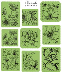 Minimal Floral Line Stamps V1