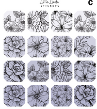 Floral Line Art Shapes