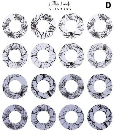 Floral Line Art Shapes