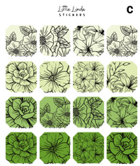 Floral Line Art Shapes