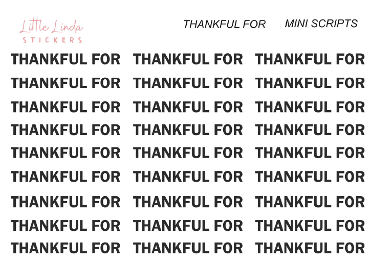 Thankful for - Mini