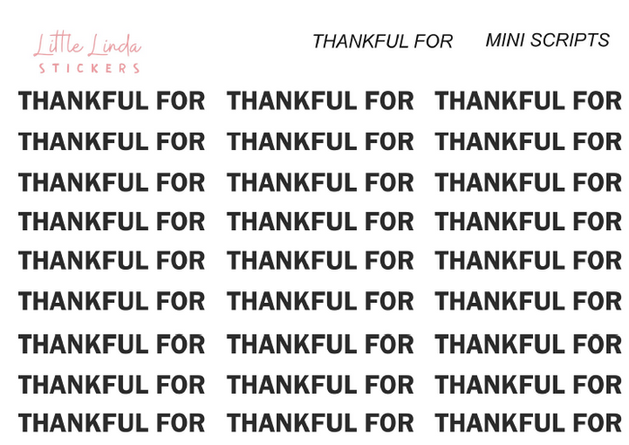 Thankful for - Mini